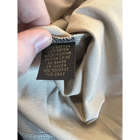 Bugatchi Uomo Men's Round Neck‎ Short Sleeve Pullover Shirt. Cream. Medium - Picture 5 of 5